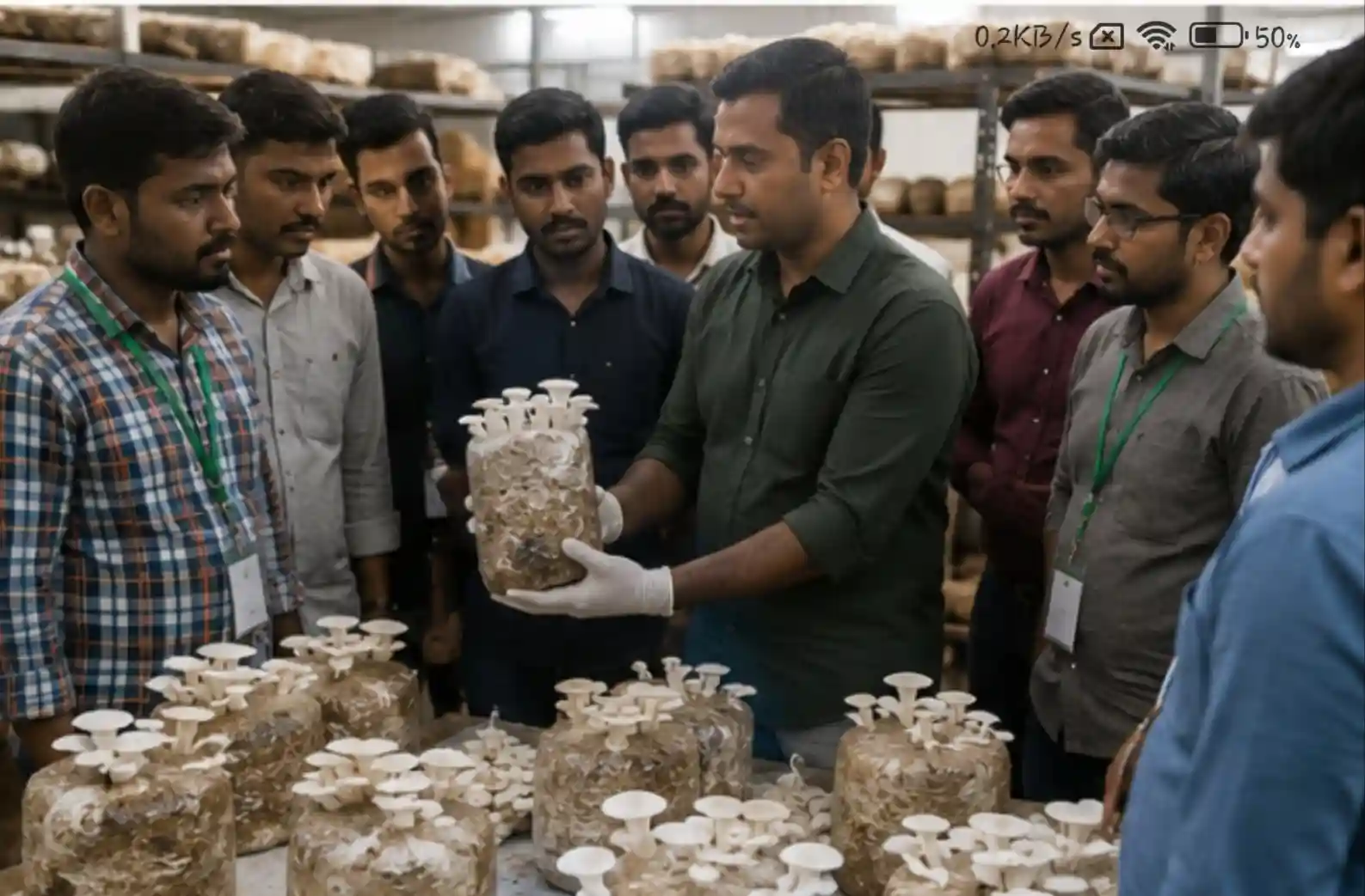 Practical mushroom farming training
