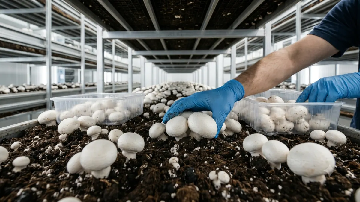 Organic Button Mushroom Farm Setup