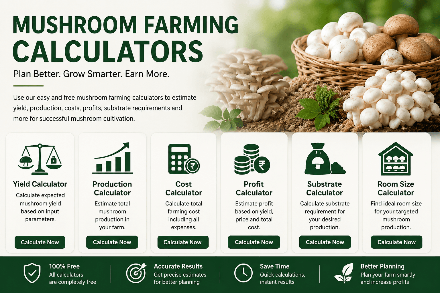 Mushroom Farming Calculators and Farm Planning